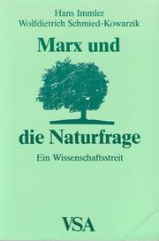 Cover of Marx und die Naturfrage by Hans Immler