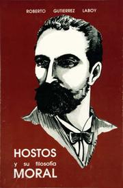Front cover of Hostos y su filosofía moral by Roberto Gutiérrez Laboy