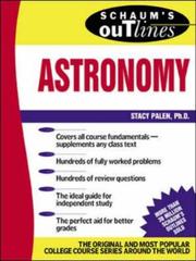 Front cover of Schaum's Outline of Astronomy by Stacey Palen