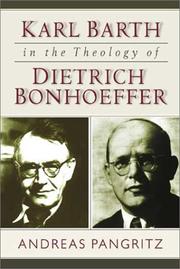 Cover of Karl Barth in the Theology of Dietrich Bonhoeffer by Andreas Pangritz
