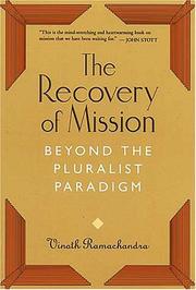 Cover of The recovery of mission by Vinoth Ramachandra