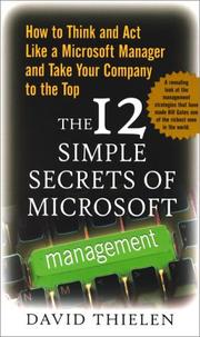 Cover of The 12 Simple Secrets of Microsoft Management by David Thielen