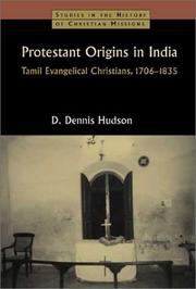 Front cover of Protestant origins in India by D. Dennis Hudson
