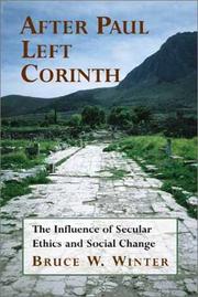 Cover of After Paul Left Corinth by Bruce W. Winter