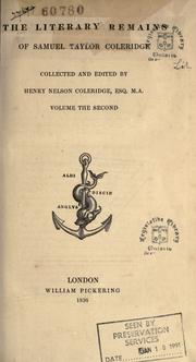 Cover of The literary remains of Samuel Taylor Coleridge by Samuel Taylor Coleridge