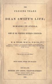 Cover of The closing years of Dean Swift's life by Sir William Robert Wills Wilde