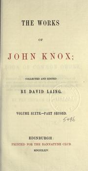 Front cover of The works of John Knox by Knox, John