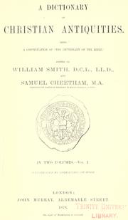 Front cover of A Dictionary of Christian antiquities by William Smith