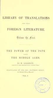 Front cover of The usurpation of the Pope during the middle ages. by Jean Edme Auguste Gosselin