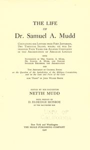 Front cover of The life of Dr. Samuel A. Mudd by Samuel Alexander Mudd