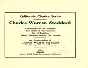 Front cover of Apostrophe to the Skylark: The Bells of San Gabriel: Joe of Lahaina by Charles Warren Stoddard