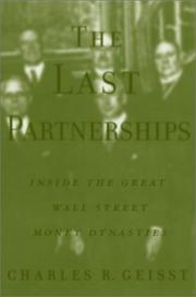 Front cover of The Last Partnerships by Charles R. Geisst