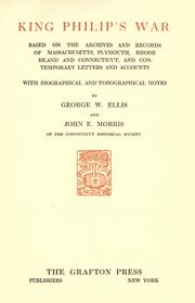 Cover of King Philip's war by George William Ellis