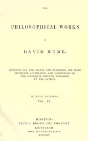 Cover of The philosophical works by David Hume