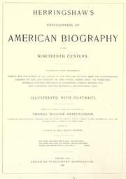 Front cover of Herringshaw's encyclopedia of American biography of the nineteenth century by Herringshaw, Thomas William
