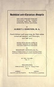 Front cover of Buddhist and Christian Gospels by Albert Joseph Edmunds