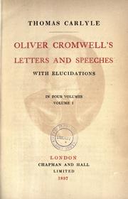 Cover of Oliver Cromwell's letters and speeches with elucidations by Oliver Cromwell