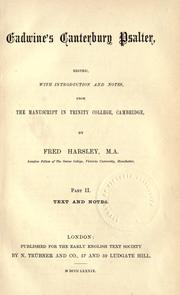 Front cover of Psalter (Canterbury psalter) by Catholic Church