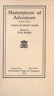 Front cover of Masterpieces of adventure by Nella Braddy Henney