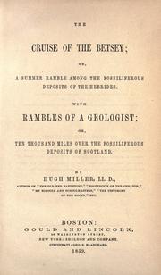 Cover of The cruise of the Betsey by Hugh Miller