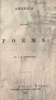 Front cover of America and other poems by J. M. Whitfield