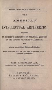 Cover of The American intellectual arithmetic by John F. Stoddard