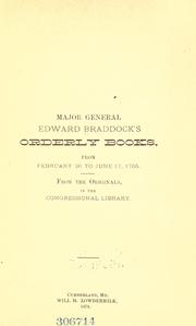 Cover of Major General Edward Braddock's orderly books by Edward Braddock