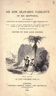 Front cover of Sir Edward Seaward's narrative of his shipwreck by Jane Porter