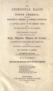 Front cover of The aboriginal races of North America by Samuel G. Drake