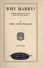 Cover of Why marry? by Jesse Lynch Williams