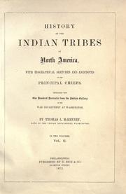 Cover of History of the Indian tribes of North America by Thomas Loraine McKenney