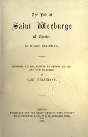 Front cover of The life of Saint Werburge of Chester by Bradshaw, Henry