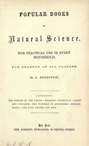 Front cover of Popular books on natural science by Aaron David Bernstein