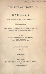 Front cover of The life, or legend, of Guadama, the Buddha of the Burmese by Paul Ambroise Bigandet