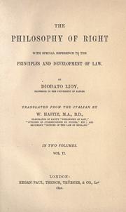 Cover of The Philosophy Of Right by Diodato Lioy