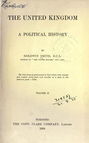Cover of The United Kingdom by Goldwin Smith