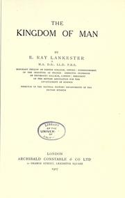 Front cover of The kingdom of man by Lankester, E. Ray Sir