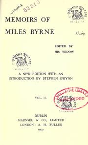 Front cover of Memoirs of Miles Byrne by Miles Byrne