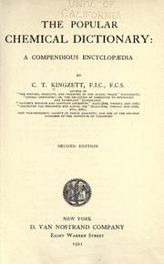 Cover of Popular chemical dictionary by Charles Thomas Kingzett