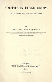 Front cover of Southern field crops by J. F. Duggar