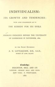 Cover of Individualism by Abram Newkirk Littlejohn