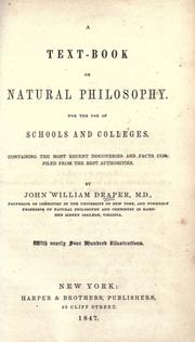 Front cover of A text-book on natural philosophy by John William Draper