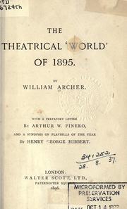 Front cover of The theatrical 'world' for 1893 by William Archer