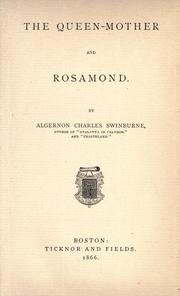 Front cover of The Queen-mother, and Rosamond by Algernon Charles Swinburne