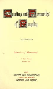 Cover of Memoirs of Marmontel by Jean François Marmontel