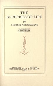 Front cover of Aux embuscades de la vie. English by Clemenceau, Georges