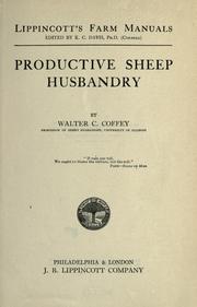 Front cover of Productive sheep husbandry by Coffey, Walter Castella