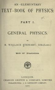 Front cover of An elementary text-book of physics by Stewart, R. Wallace