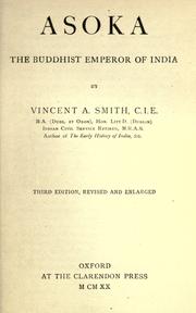 Cover of Asoka, the Buddhist emperor of India by Vincent Arthur Smith