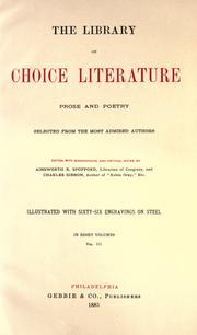 Front cover of The library of choice literature by Ainsworth Rand Spofford